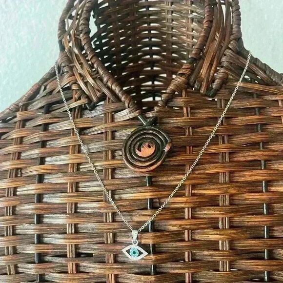 Stainless steel evil eye necklace - Picture 2 of 4